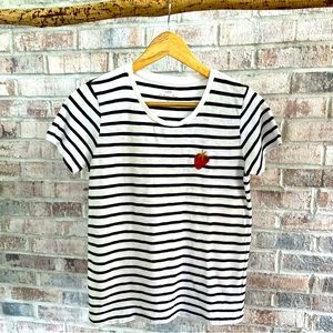 J.Crew Tee shirt embroidered Strawberry